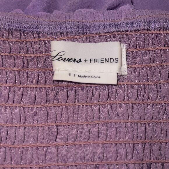 💜 Lover’s + Friends Revolve Lavender Off Shoulder Smocked Bodycon mini dress - Picture 9 of 10